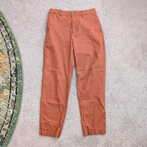 Uniqlo Rust Orange High-Rise Trousers